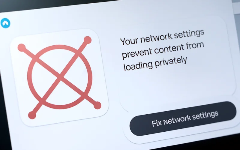 How to Fix the “Network Settings Prevent Content from Loading Privately” Error?